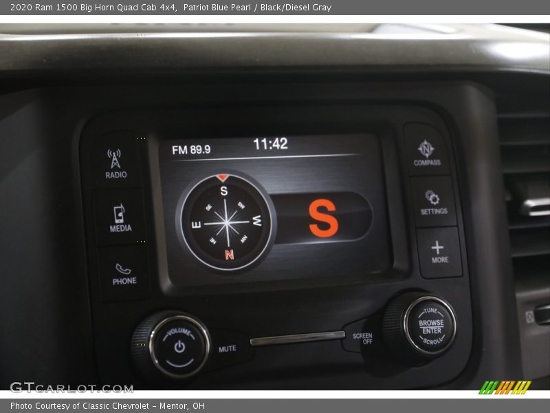 Patriot Blue Pearl / Black/Diesel Gray 2020 Ram 1500 Big Horn Quad Cab 4x4