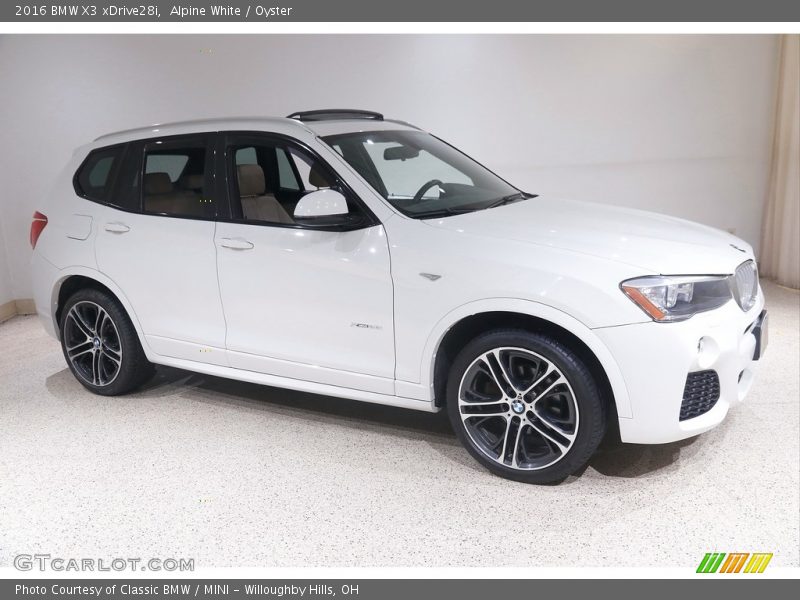 Alpine White / Oyster 2016 BMW X3 xDrive28i