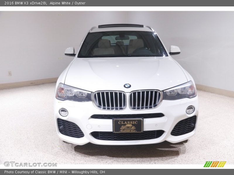 Alpine White / Oyster 2016 BMW X3 xDrive28i