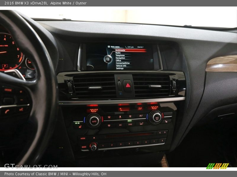 Alpine White / Oyster 2016 BMW X3 xDrive28i