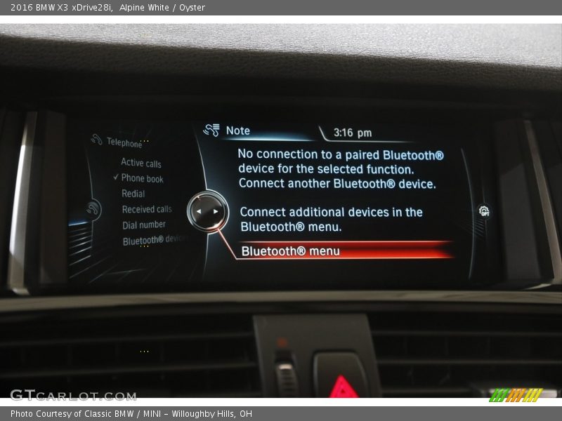 Alpine White / Oyster 2016 BMW X3 xDrive28i