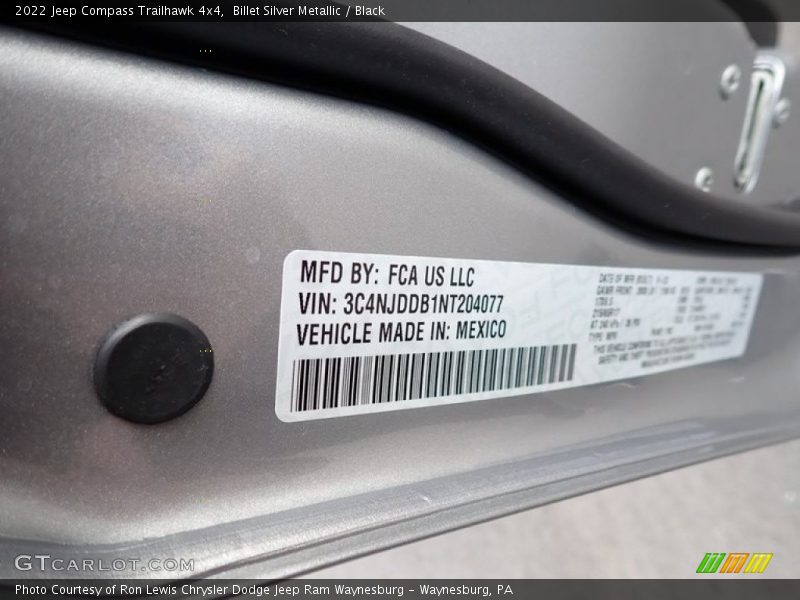 Billet Silver Metallic / Black 2022 Jeep Compass Trailhawk 4x4