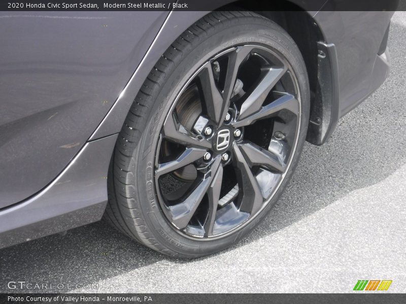 Modern Steel Metallic / Black 2020 Honda Civic Sport Sedan