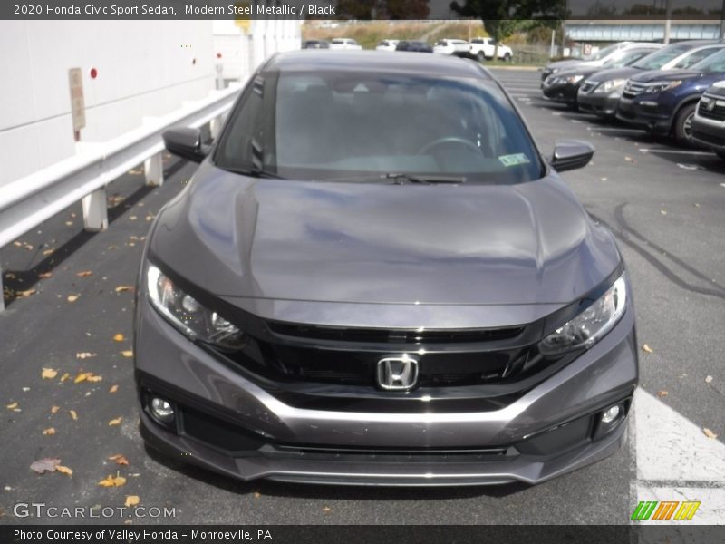 Modern Steel Metallic / Black 2020 Honda Civic Sport Sedan