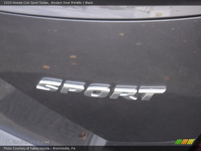 Modern Steel Metallic / Black 2020 Honda Civic Sport Sedan