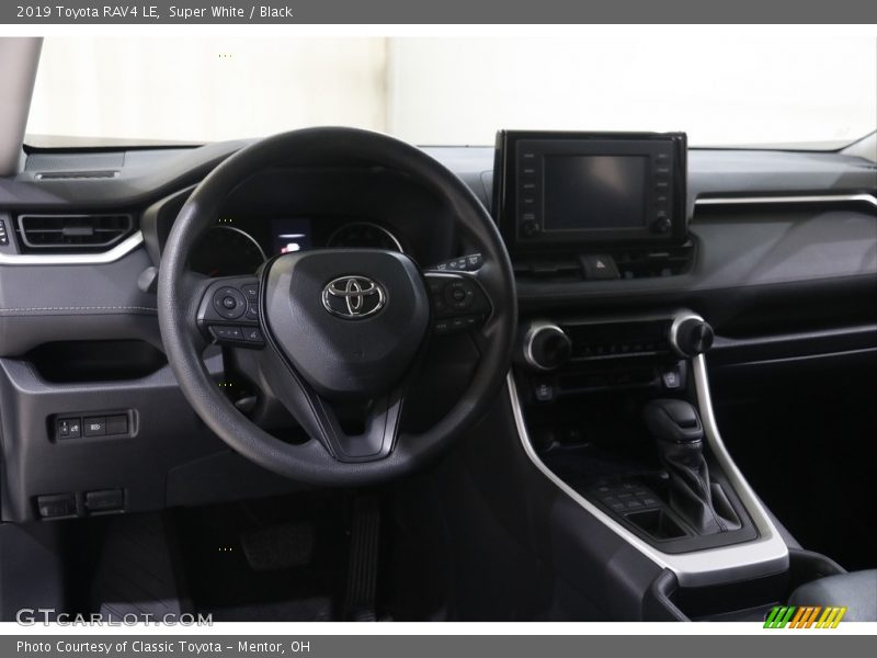Super White / Black 2019 Toyota RAV4 LE
