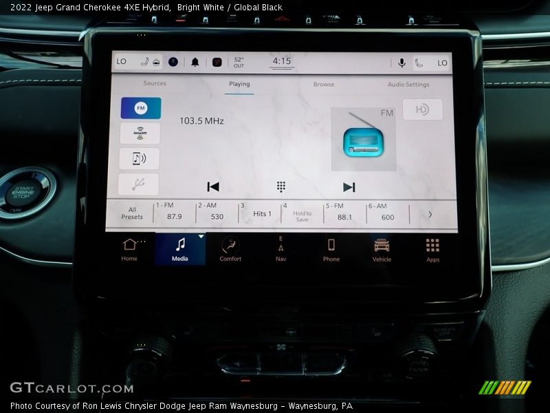 Bright White / Global Black 2022 Jeep Grand Cherokee 4XE Hybrid