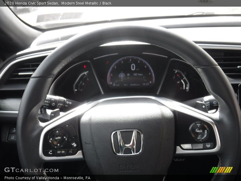Modern Steel Metallic / Black 2020 Honda Civic Sport Sedan