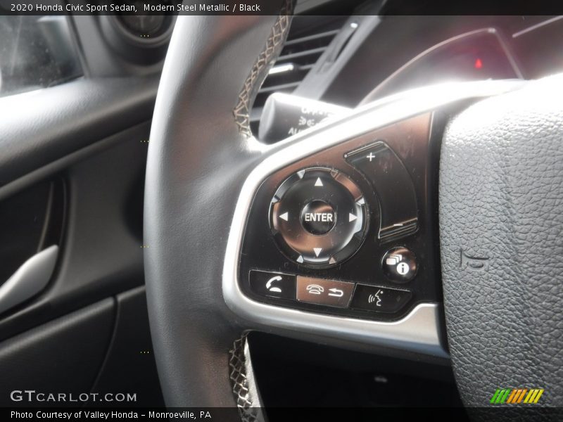 Modern Steel Metallic / Black 2020 Honda Civic Sport Sedan