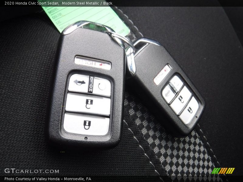 Modern Steel Metallic / Black 2020 Honda Civic Sport Sedan