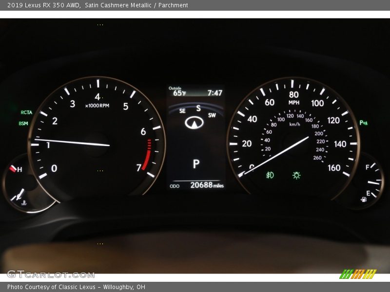 Satin Cashmere Metallic / Parchment 2019 Lexus RX 350 AWD