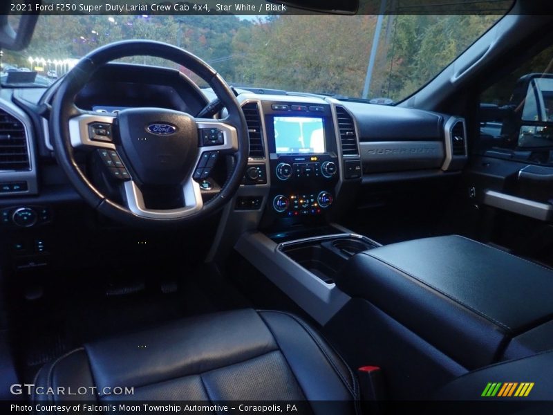 Star White / Black 2021 Ford F250 Super Duty Lariat Crew Cab 4x4