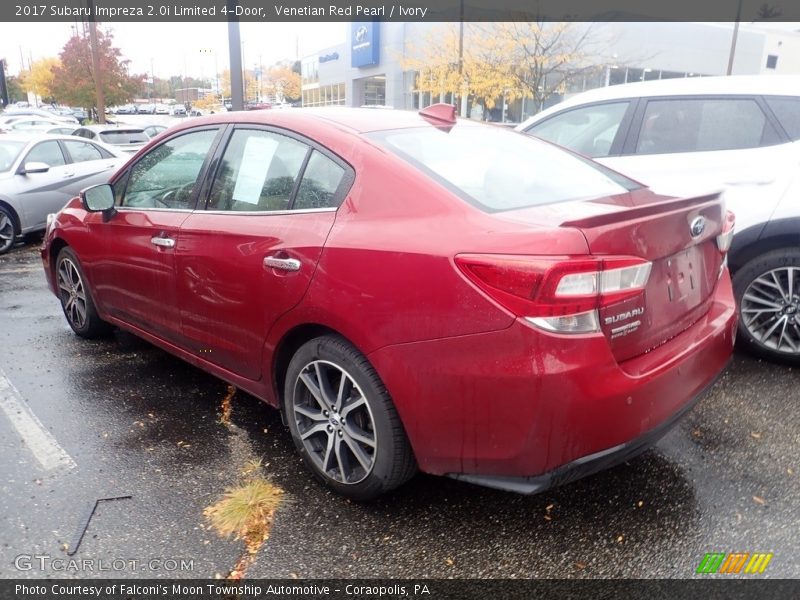 Venetian Red Pearl / Ivory 2017 Subaru Impreza 2.0i Limited 4-Door