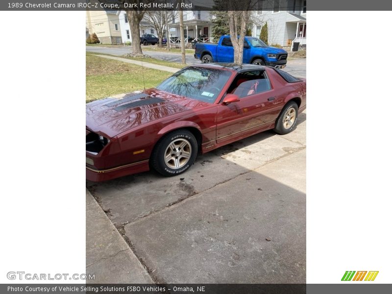 Dark Red Metallic / Red 1989 Chevrolet Camaro IROC-Z Coupe