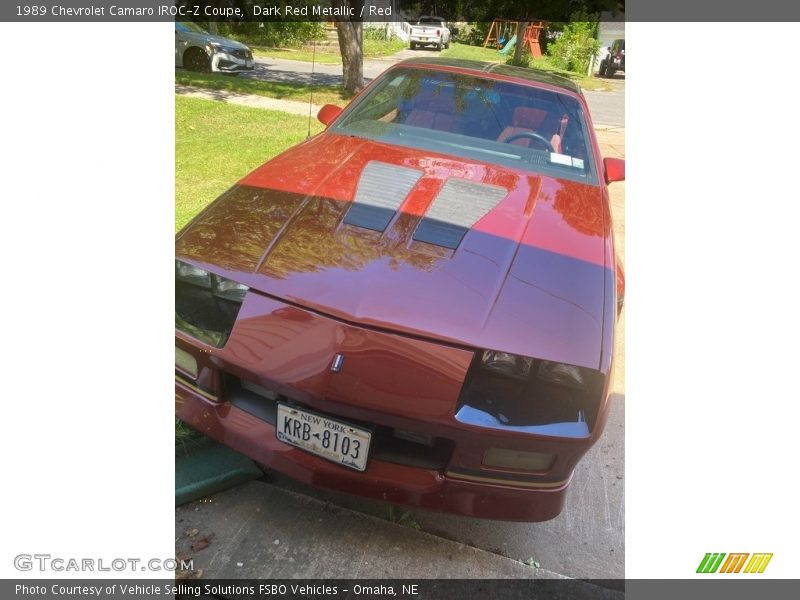 Dark Red Metallic / Red 1989 Chevrolet Camaro IROC-Z Coupe