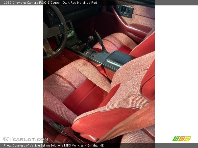 Dark Red Metallic / Red 1989 Chevrolet Camaro IROC-Z Coupe