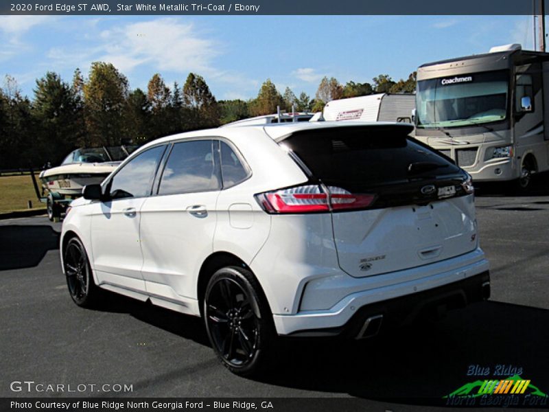 Star White Metallic Tri-Coat / Ebony 2020 Ford Edge ST AWD