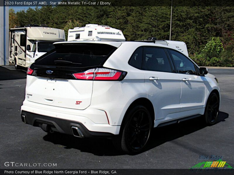 Star White Metallic Tri-Coat / Ebony 2020 Ford Edge ST AWD