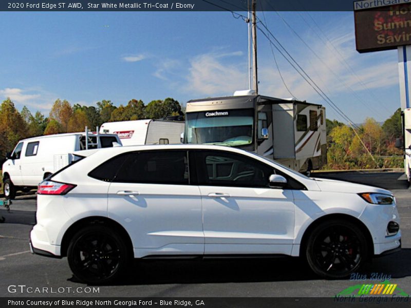 Star White Metallic Tri-Coat / Ebony 2020 Ford Edge ST AWD