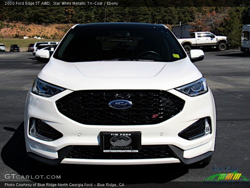 Star White Metallic Tri-Coat / Ebony 2020 Ford Edge ST AWD