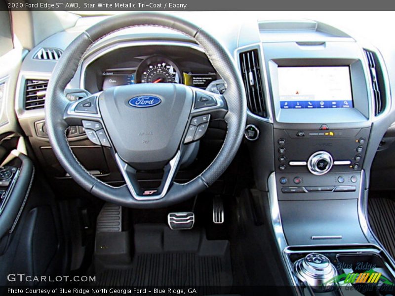 Star White Metallic Tri-Coat / Ebony 2020 Ford Edge ST AWD
