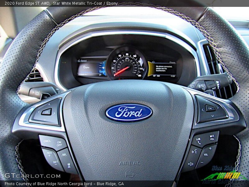 Star White Metallic Tri-Coat / Ebony 2020 Ford Edge ST AWD