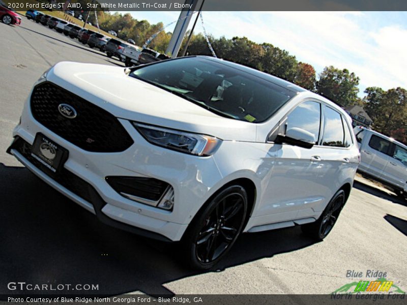 Star White Metallic Tri-Coat / Ebony 2020 Ford Edge ST AWD