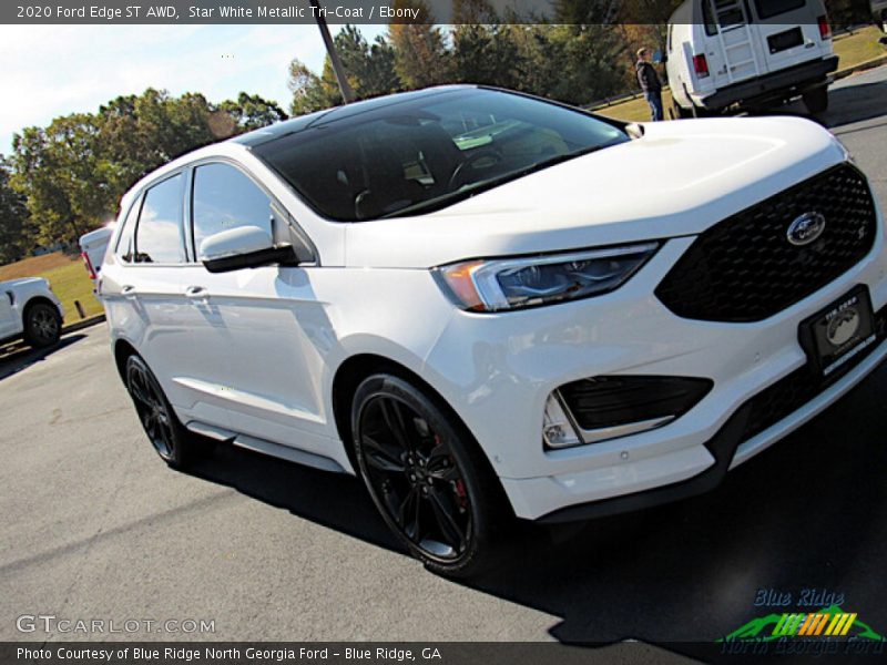 Star White Metallic Tri-Coat / Ebony 2020 Ford Edge ST AWD