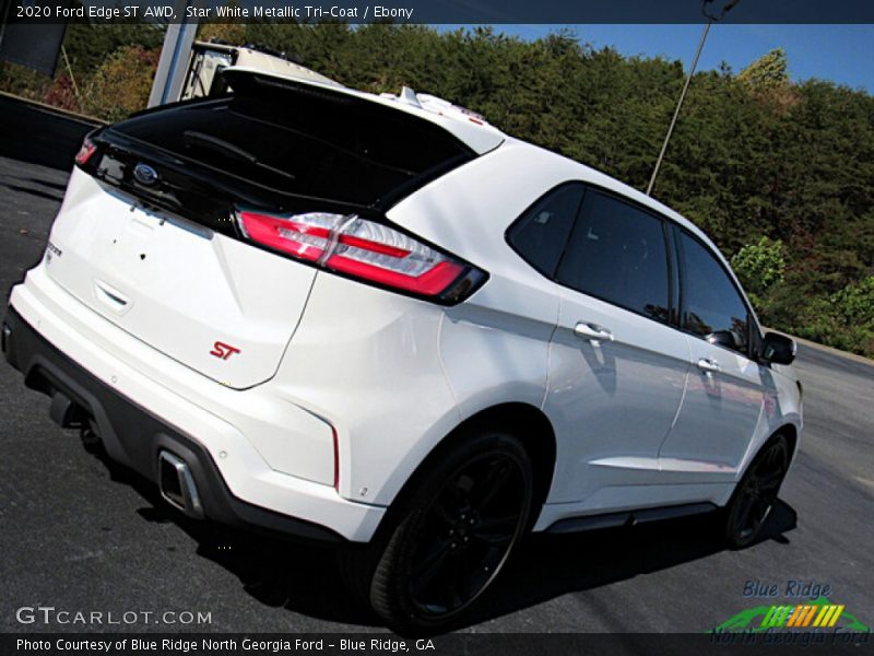 Star White Metallic Tri-Coat / Ebony 2020 Ford Edge ST AWD