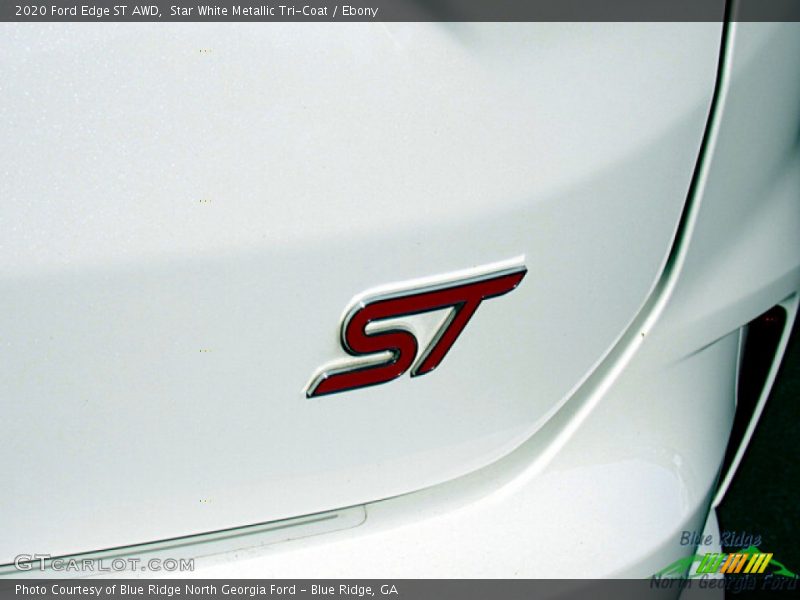 Star White Metallic Tri-Coat / Ebony 2020 Ford Edge ST AWD