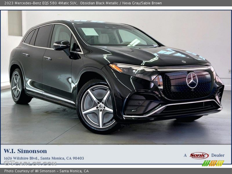 Obsidian Black Metallic / Neva Gray/Sable Brown 2023 Mercedes-Benz EQS 580 4Matic SUV