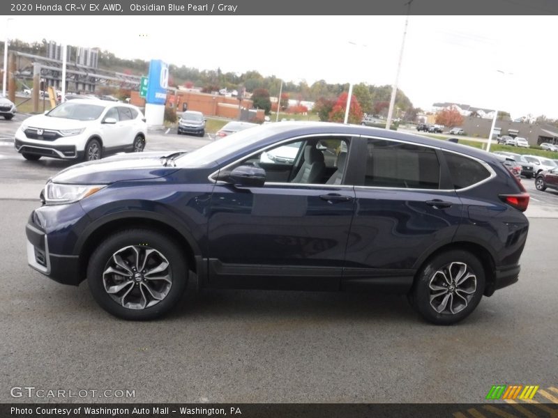 Obsidian Blue Pearl / Gray 2020 Honda CR-V EX AWD