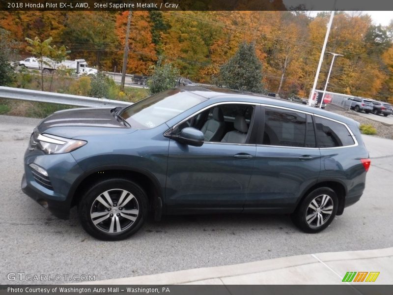 Steel Sapphire Metallic / Gray 2018 Honda Pilot EX-L AWD