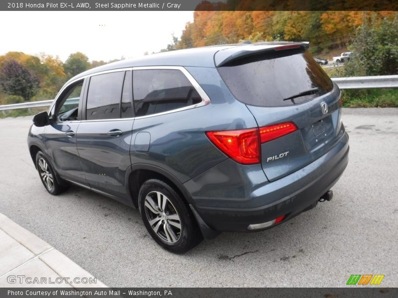 Steel Sapphire Metallic / Gray 2018 Honda Pilot EX-L AWD