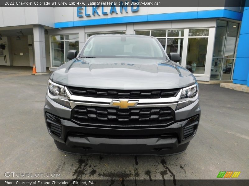 Satin Steel Metallic / Jet Black/­Dark Ash 2022 Chevrolet Colorado WT Crew Cab 4x4