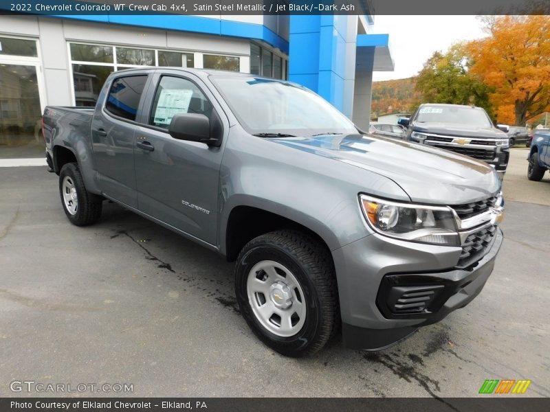 Satin Steel Metallic / Jet Black/­Dark Ash 2022 Chevrolet Colorado WT Crew Cab 4x4
