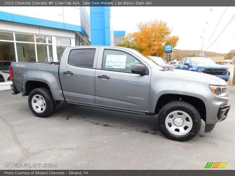 Satin Steel Metallic / Jet Black/­Dark Ash 2022 Chevrolet Colorado WT Crew Cab 4x4
