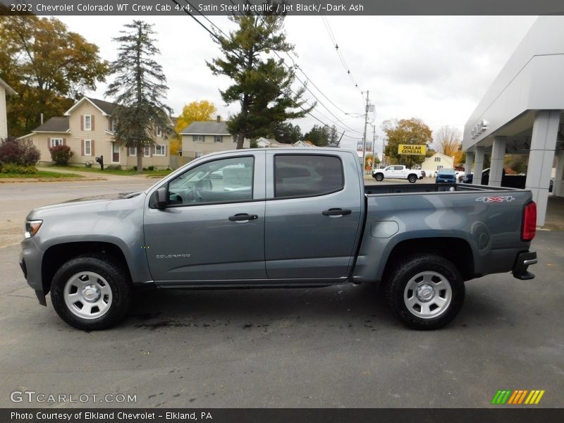 Satin Steel Metallic / Jet Black/­Dark Ash 2022 Chevrolet Colorado WT Crew Cab 4x4