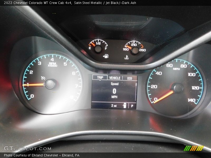 Satin Steel Metallic / Jet Black/­Dark Ash 2022 Chevrolet Colorado WT Crew Cab 4x4