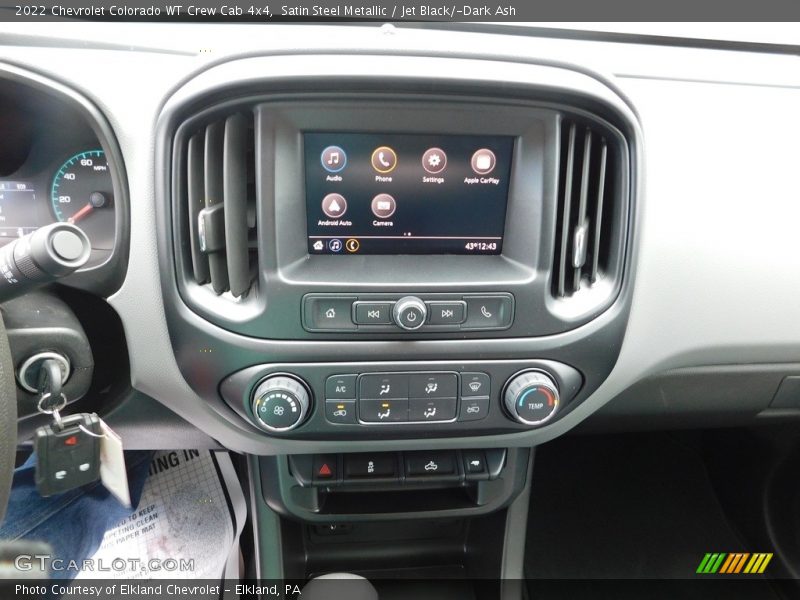 Satin Steel Metallic / Jet Black/­Dark Ash 2022 Chevrolet Colorado WT Crew Cab 4x4