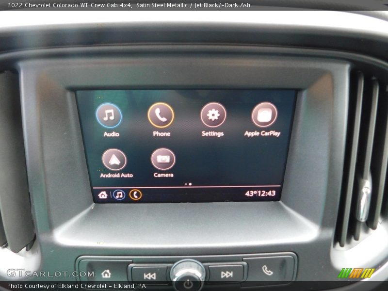 Satin Steel Metallic / Jet Black/­Dark Ash 2022 Chevrolet Colorado WT Crew Cab 4x4