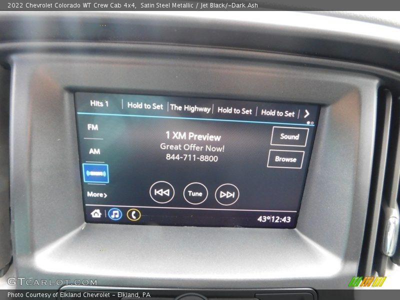 Satin Steel Metallic / Jet Black/­Dark Ash 2022 Chevrolet Colorado WT Crew Cab 4x4