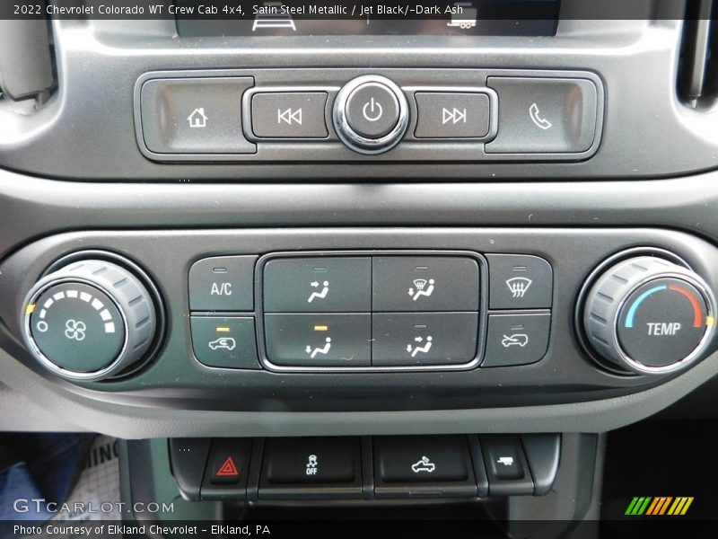 Satin Steel Metallic / Jet Black/­Dark Ash 2022 Chevrolet Colorado WT Crew Cab 4x4