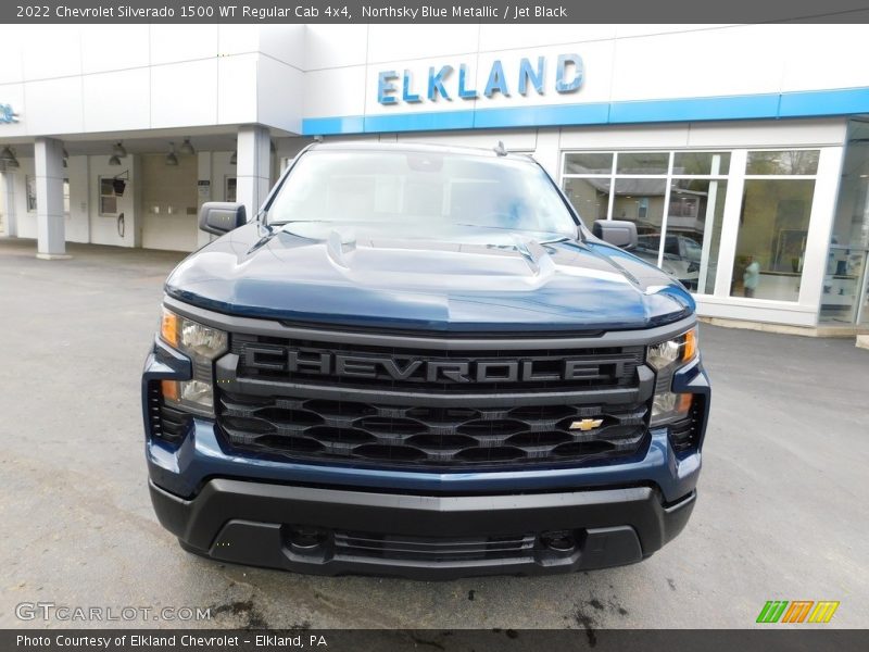 Northsky Blue Metallic / Jet Black 2022 Chevrolet Silverado 1500 WT Regular Cab 4x4