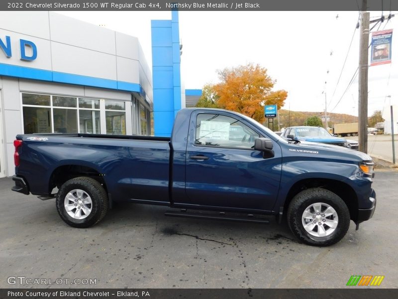 Northsky Blue Metallic / Jet Black 2022 Chevrolet Silverado 1500 WT Regular Cab 4x4