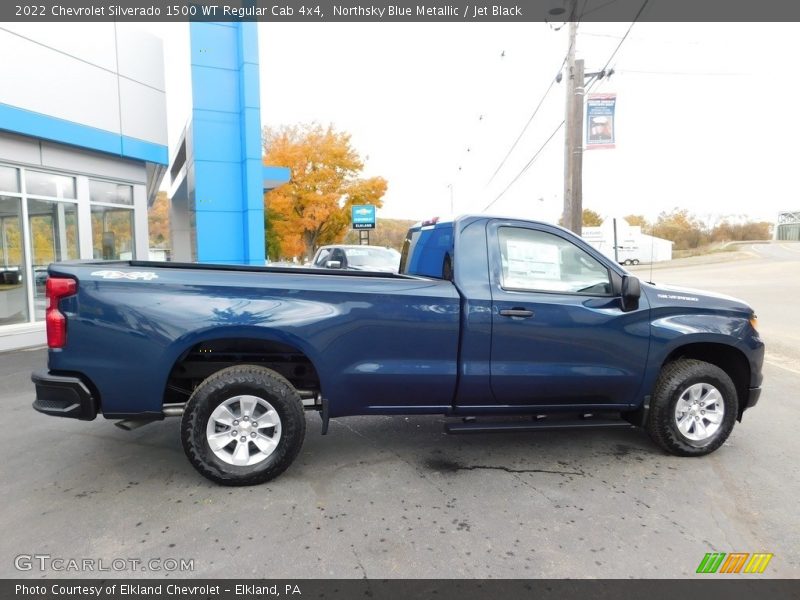 Northsky Blue Metallic / Jet Black 2022 Chevrolet Silverado 1500 WT Regular Cab 4x4