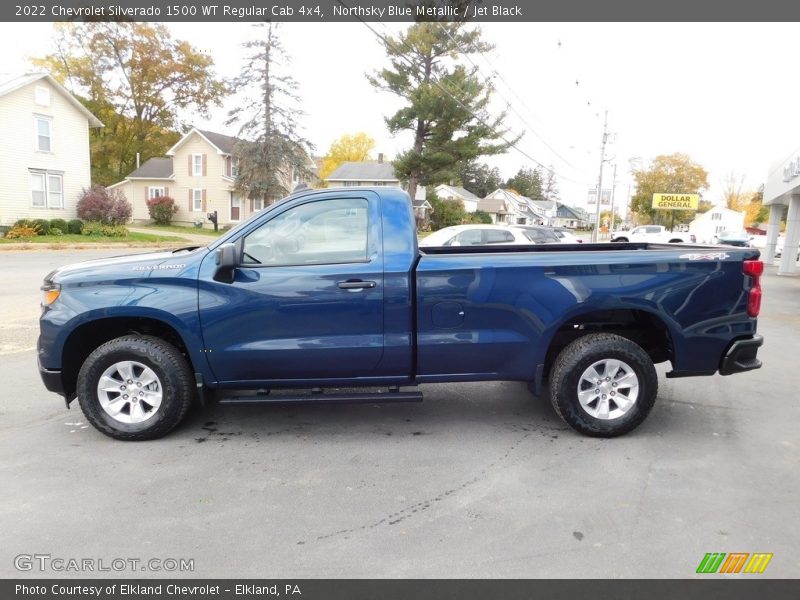 Northsky Blue Metallic / Jet Black 2022 Chevrolet Silverado 1500 WT Regular Cab 4x4