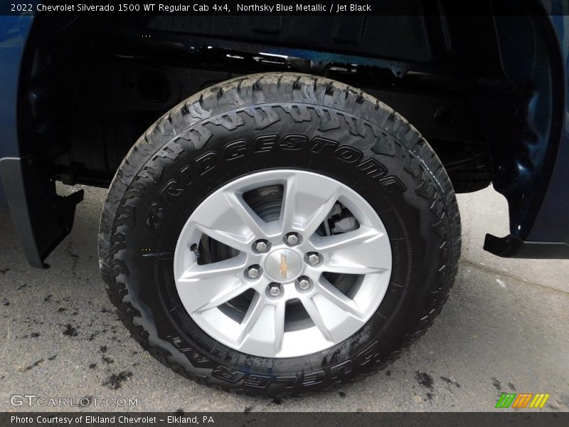 Northsky Blue Metallic / Jet Black 2022 Chevrolet Silverado 1500 WT Regular Cab 4x4