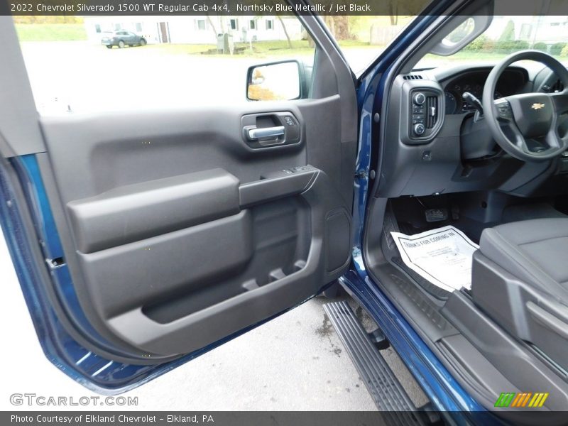 Northsky Blue Metallic / Jet Black 2022 Chevrolet Silverado 1500 WT Regular Cab 4x4