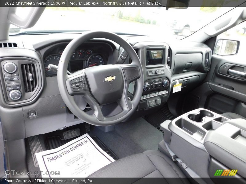 Northsky Blue Metallic / Jet Black 2022 Chevrolet Silverado 1500 WT Regular Cab 4x4